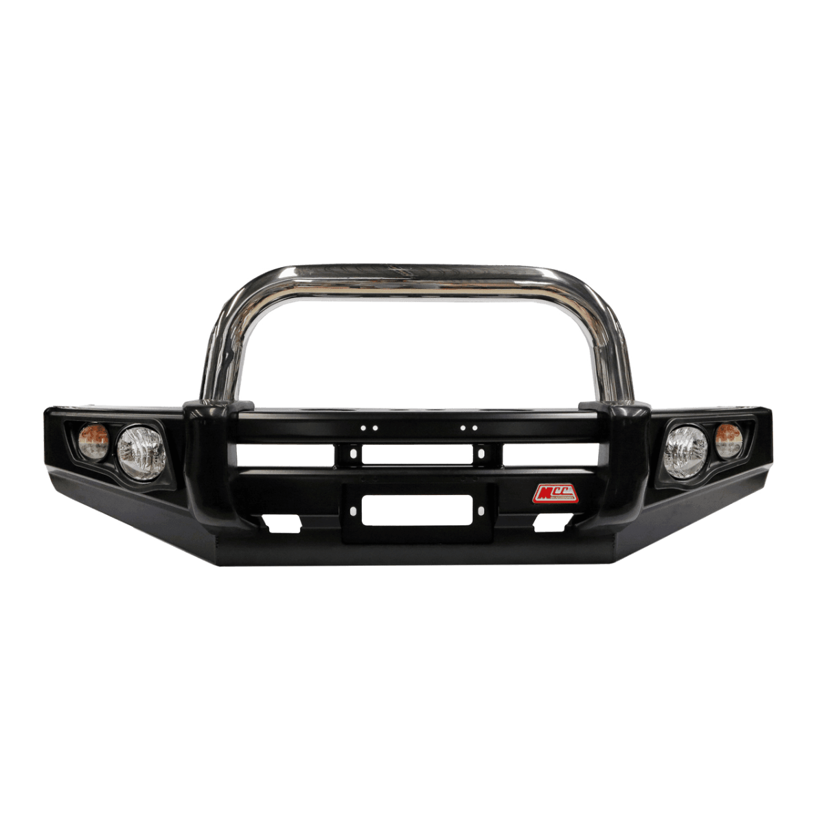 MCC Falcon 707-01 Single Loop Winch Bar for Mitsubishi Triton MQ 2015 - 2018 - Includes Replacement Washer Bottle and Underbody Protection Plates - NZ Offroader