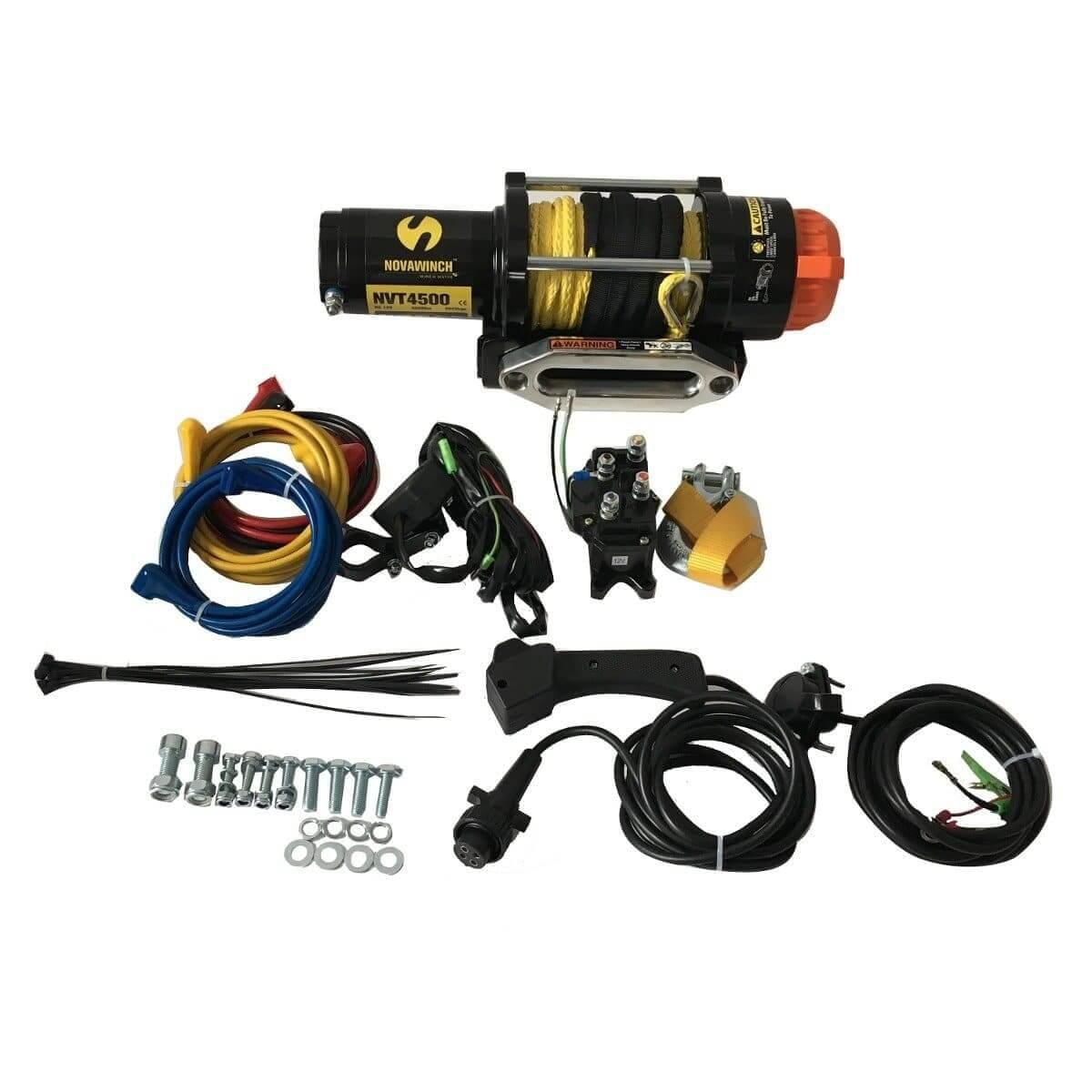 Novawinch NVT4500 ATV series winch 4500lb - c/w fairlead and remote - synthetic rope - NZ Offroader