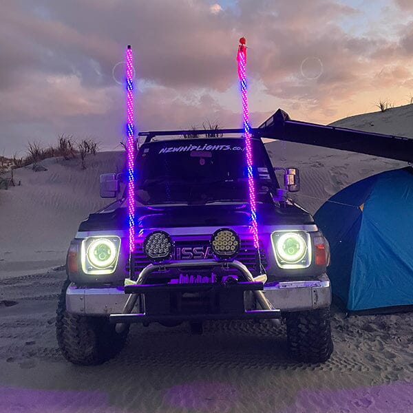 NZ Whiplights 5ft (1.5m) LED Whip light - Pair - NZ Offroader