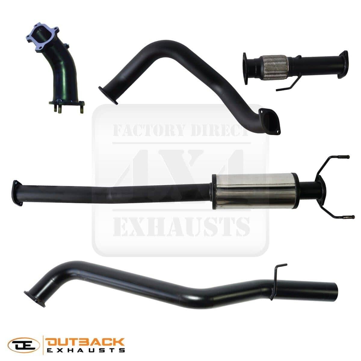 Outback 3" Stainless Steel Exhaust to suit Toyota Hilux KZN165R 04/1999-05/2003 - NZ Offroader