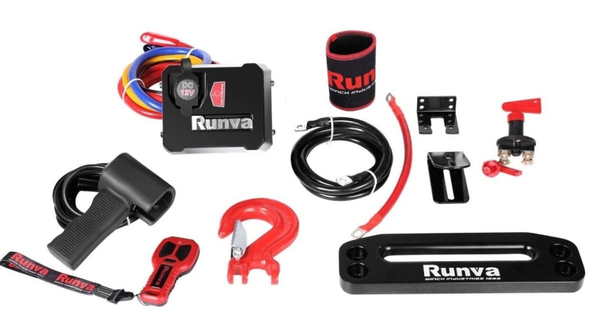 Runva EWL9500 12V with Synthetic Rope - NZ Offroader
