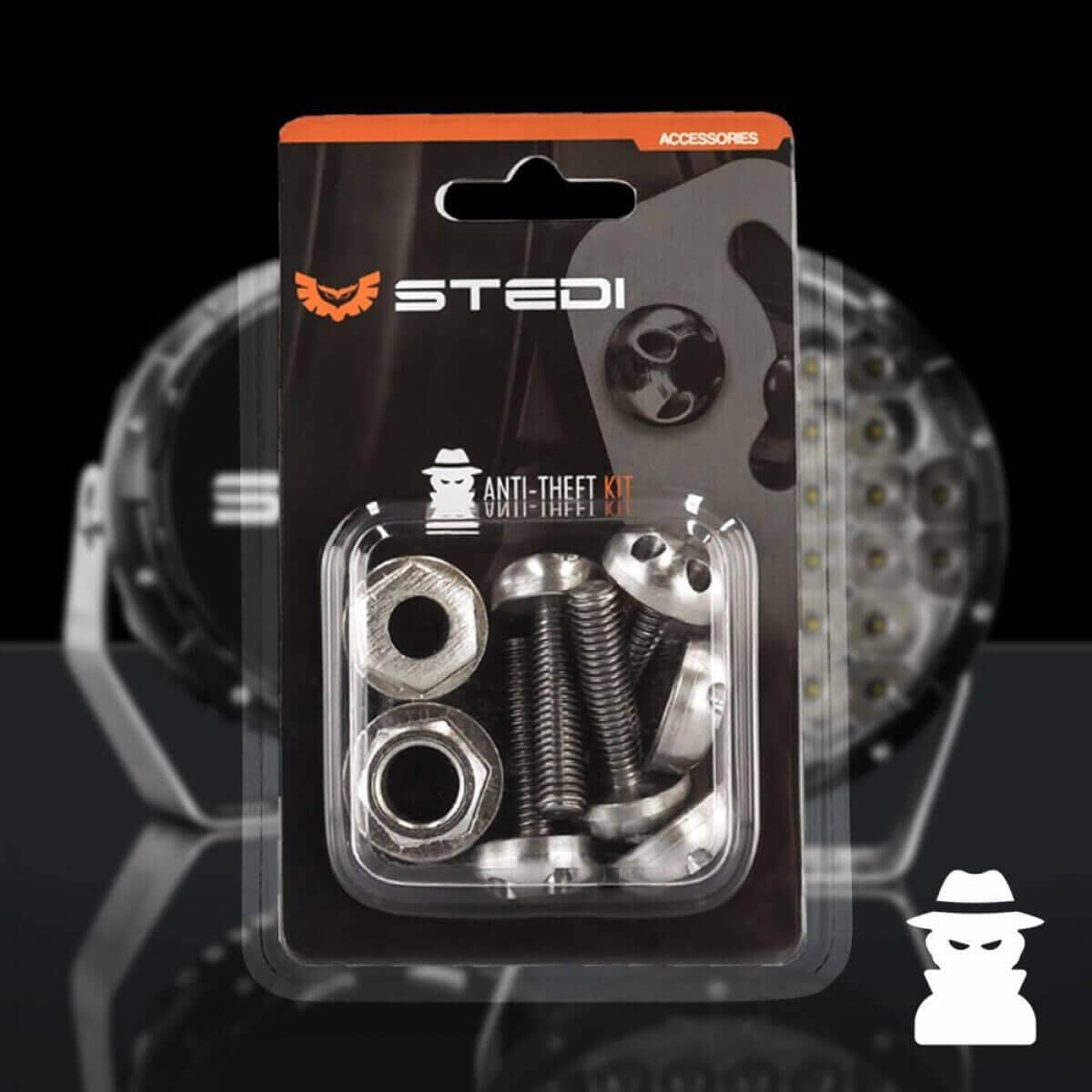 STEDI Anti-Theft Kit for the TYPE X 8.5 Inch & 7 Inch LED Light Spot Lights - NZ Offroader