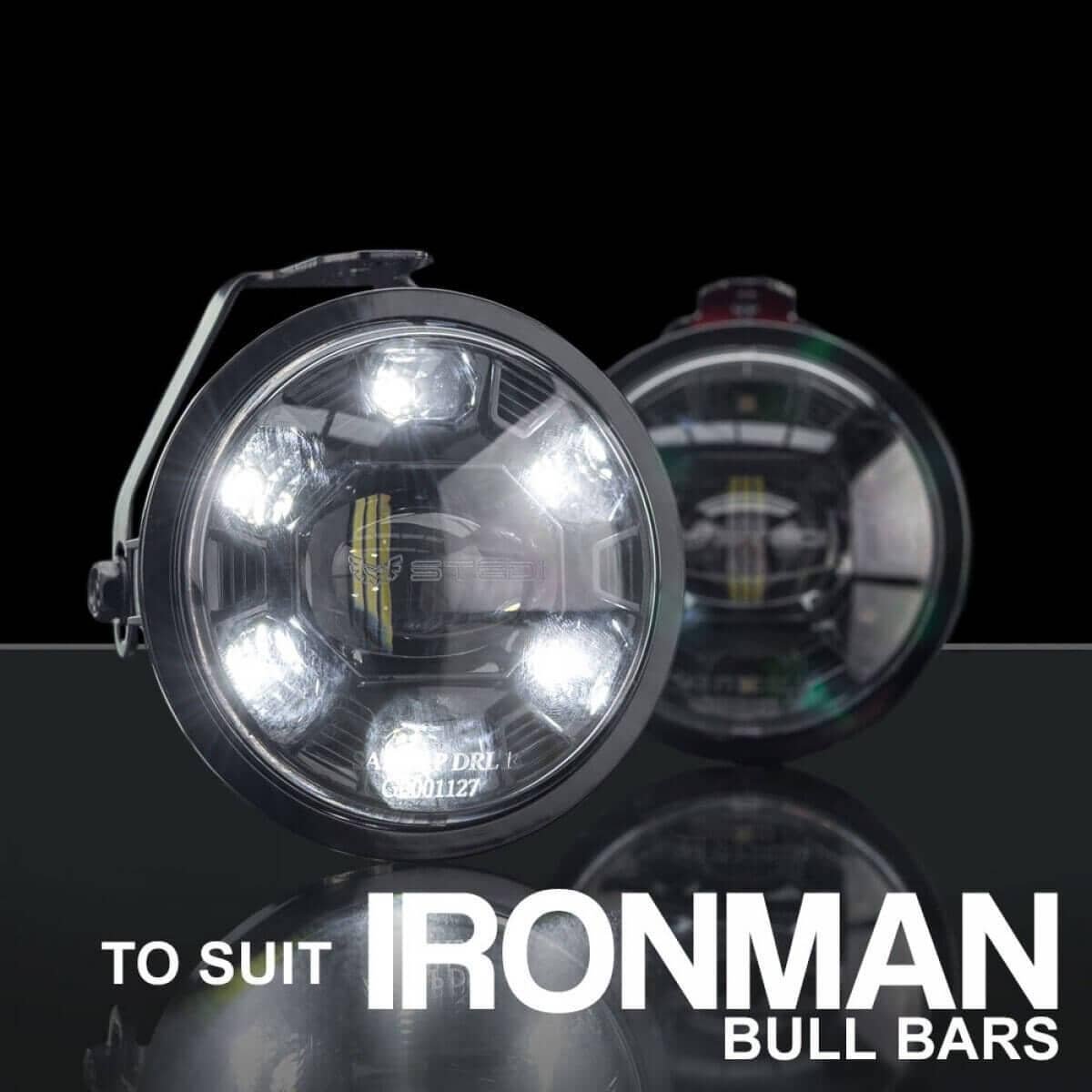 STEDI LED / DRL Fog Lights to suit Ironman Bullbars | Black - NZ Offroader